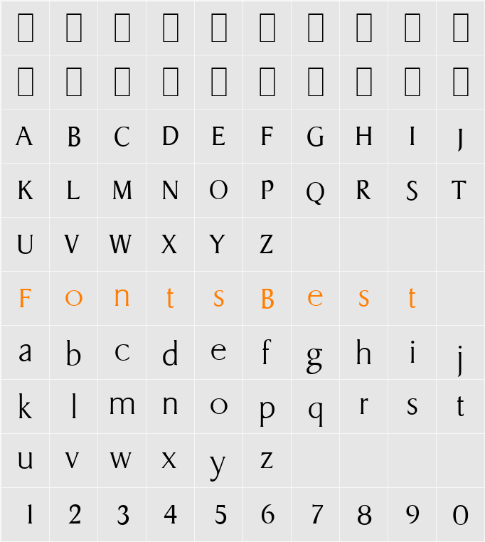 DragonSerial-Xlight Character Map
