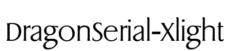 DragonSerial-Xlight Font Image