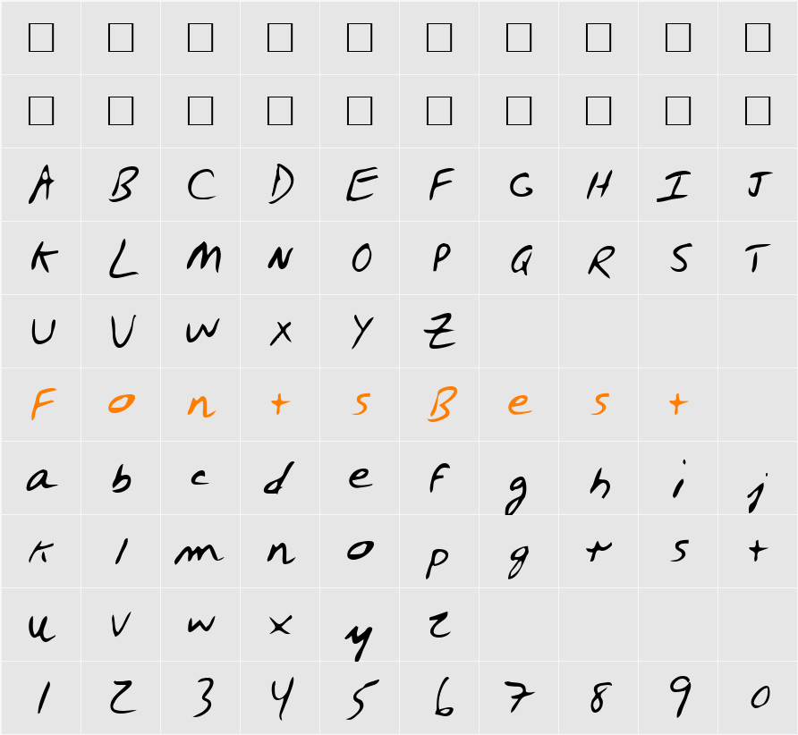 Oyster Character Map