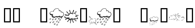 KR Weather Dings Font Image
