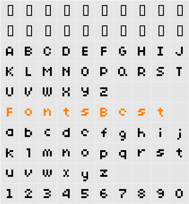 SG10 Character Map