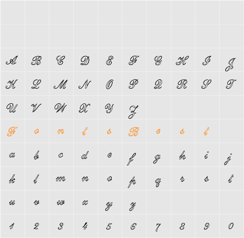 Excellence Ho Character Map
