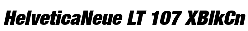 HelveticaNeue LT 107 XBlkCn Font Image