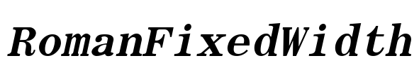 RomanFixedWidth