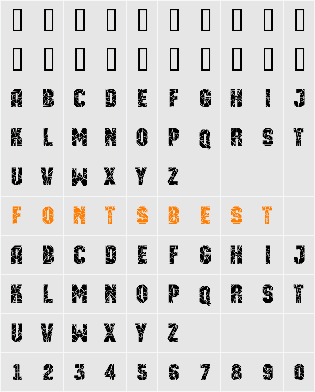 a_MachinaOrtoSht Character Map