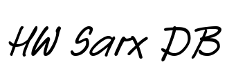 HW Sarx DB Font Image