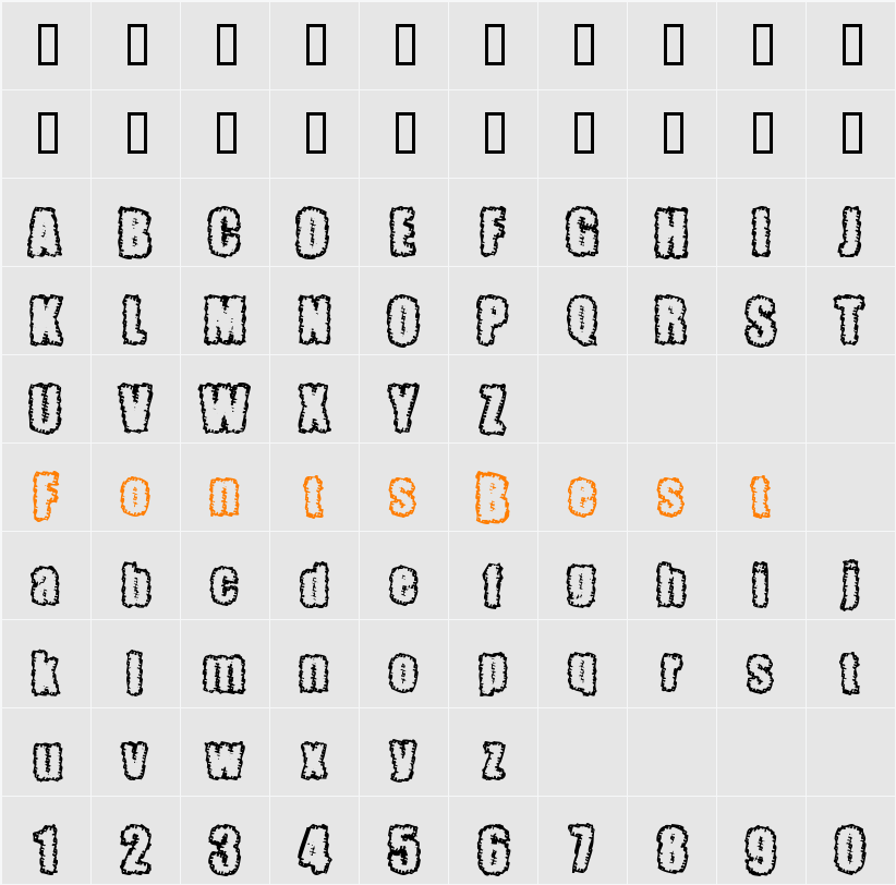 JI-Pontes Character Map