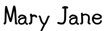 Mary Jane Font Image