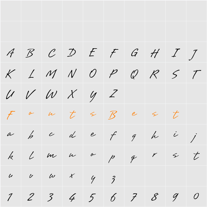 Brisa Character Map