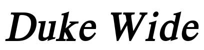 Duke Wide Font Image