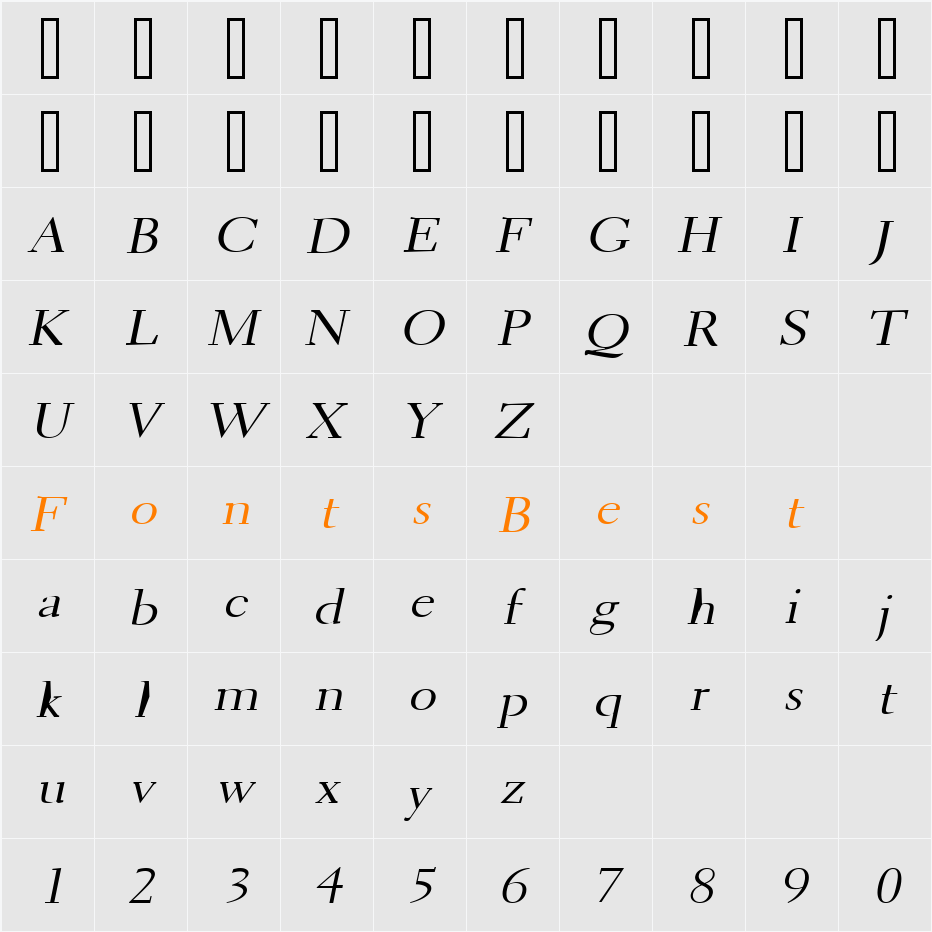 Transit 2 Wide Character Map