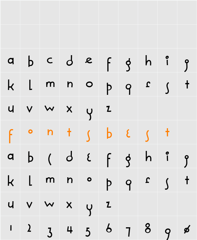 Solea Character Map