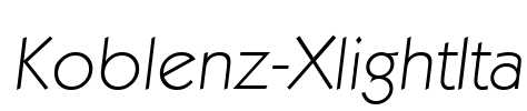 Koblenz-XlightIta Font Image