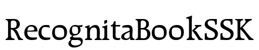 RecognitaBookSSK Font Image