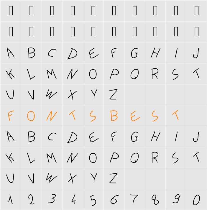 Ellega Character Map