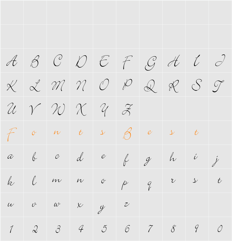 Elegant Character Map