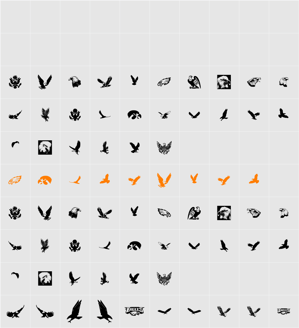 Eaglemania Character Map