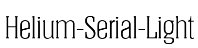 Helium-Serial-Light Font Image