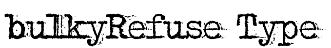 bulkyRefuse Type