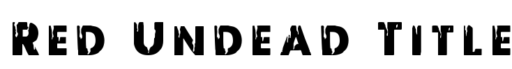 Red Undead Title Font Image
