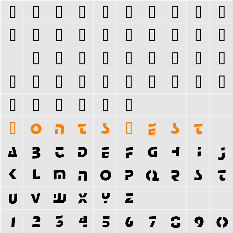 Komputter Character Map