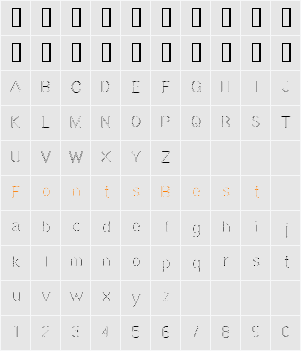 Vestige Character Map