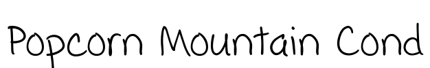 Popcorn Mountain Cond Font Image