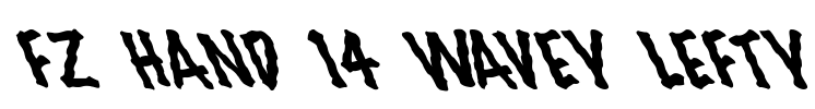 FZ HAND 14 WAVEY LEFTY Font Image