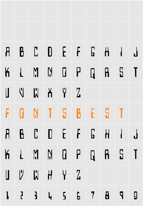 Homemade Robot Condensed Character Map