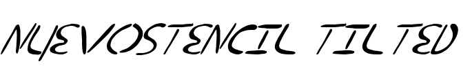 nuevostencil tilted Font Image