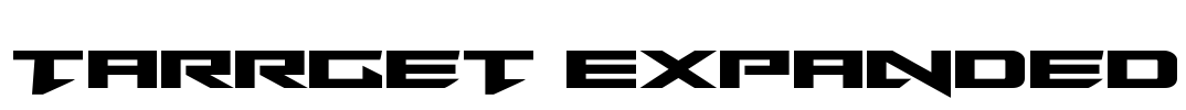 Tarrget Expanded Font Image