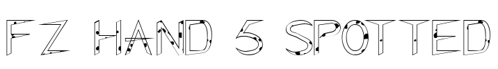 FZ HAND 5 SPOTTED Font Image