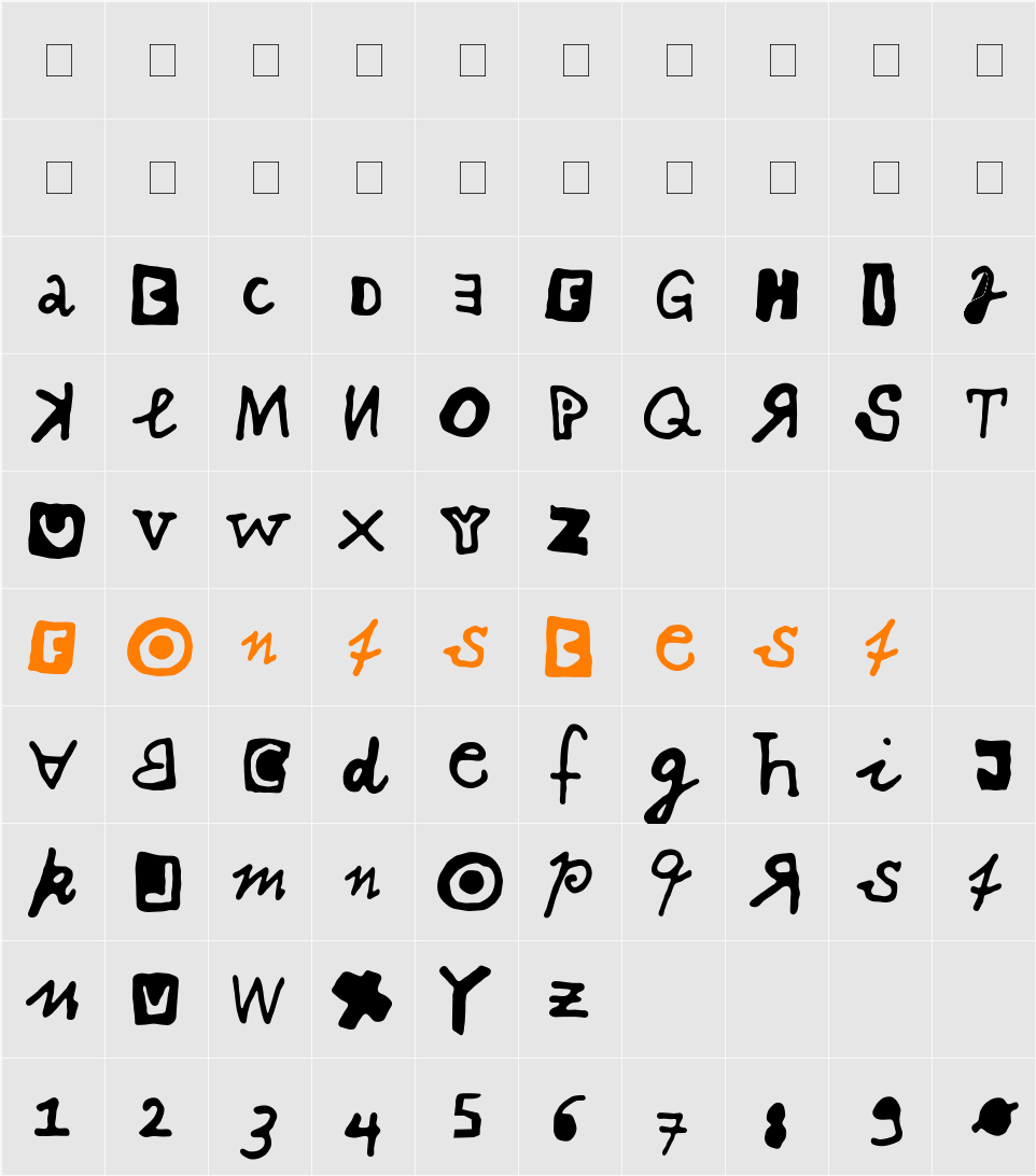 felu Character Map