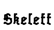 Skelett Font Image