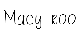 Macy roo Font Image