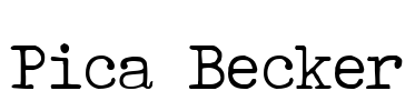 Pica Becker Font Image