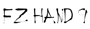 FZ HAND 9 Font Image