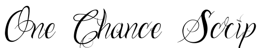 One Chance Scrip Font Image