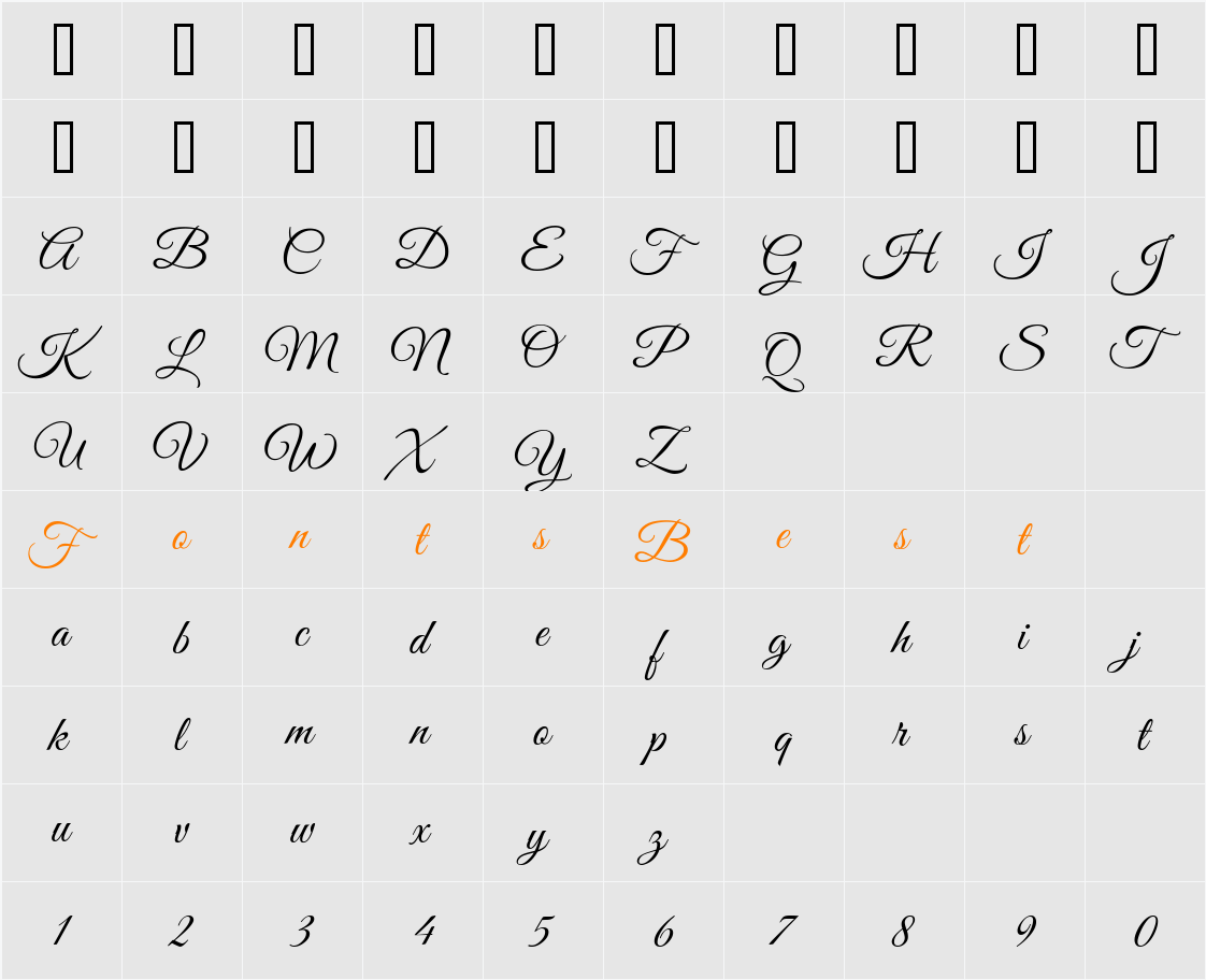 GoodVibrationsROB Character Map