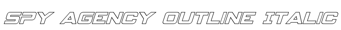 Spy Agency Outline Italic