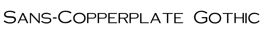 Sans-Copperplate Gothic