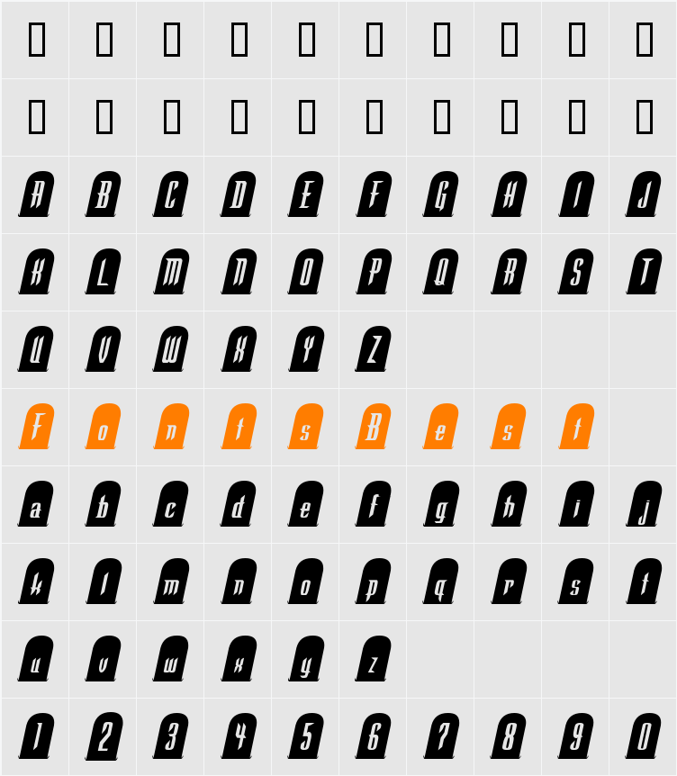 R.I.P. Character Map