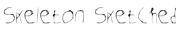 Skeleton Sketched Font Image