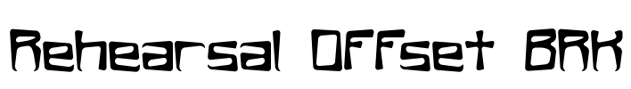 Rehearsal Offset BRK Font Image