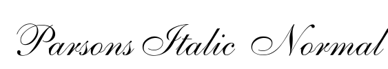 Parsons Italic  Normal Font Image