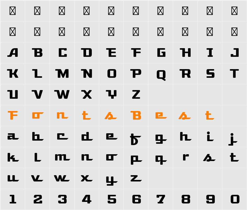 Deli Supreme ITC Std Character Map