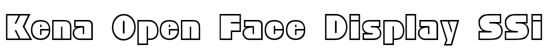 Kena Open Face Display SSi Font Image