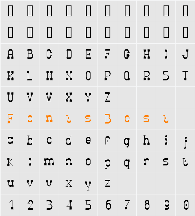 Parador Tryout Character Map