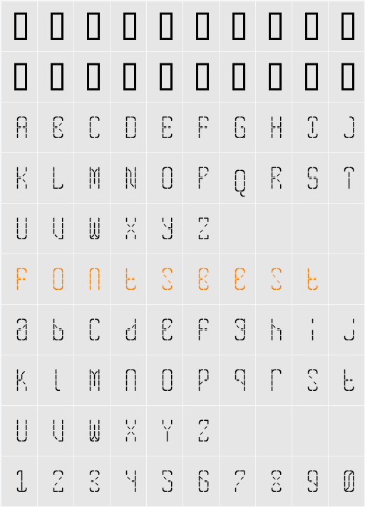 SkreanRegular Character Map