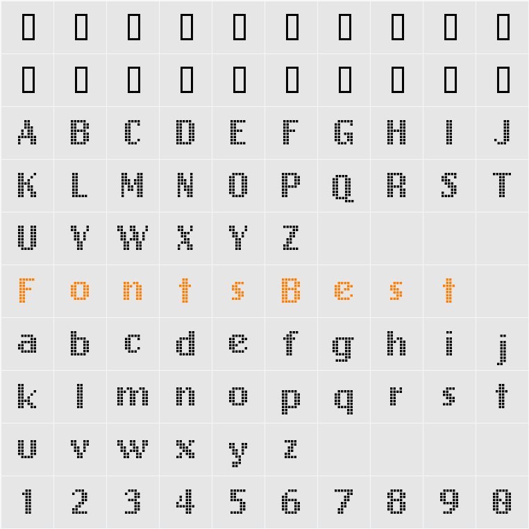 FreeDesign001Dotdot Character Map